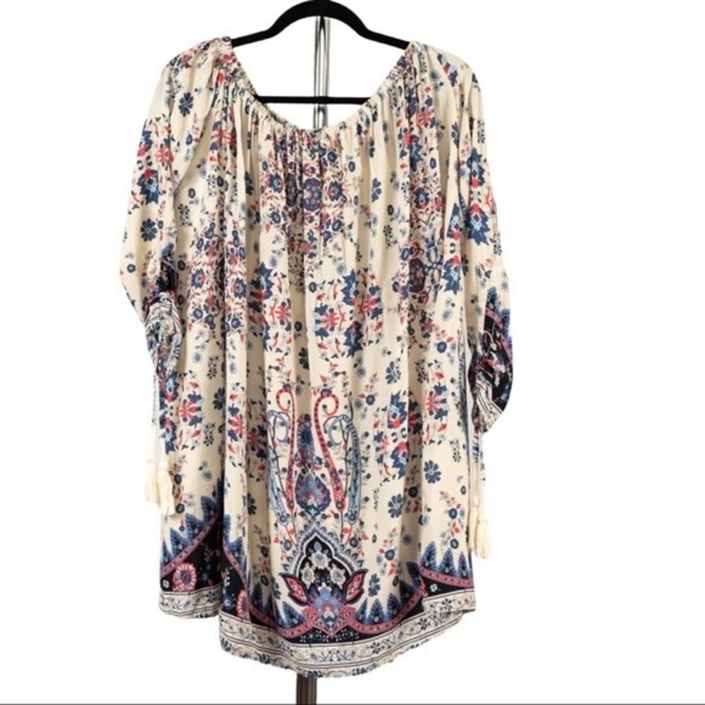 JAASE LF Navy Batik floral printed mini dress size S